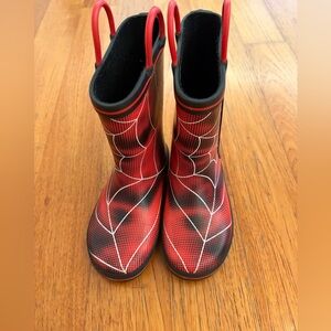 Marvel Red Spider Web Kids Rain Boots